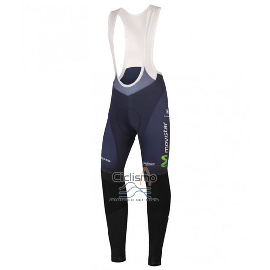 Movistar Ropa Ciclismo Culotte Largo 2016 Mangas Largas Verde y Azul